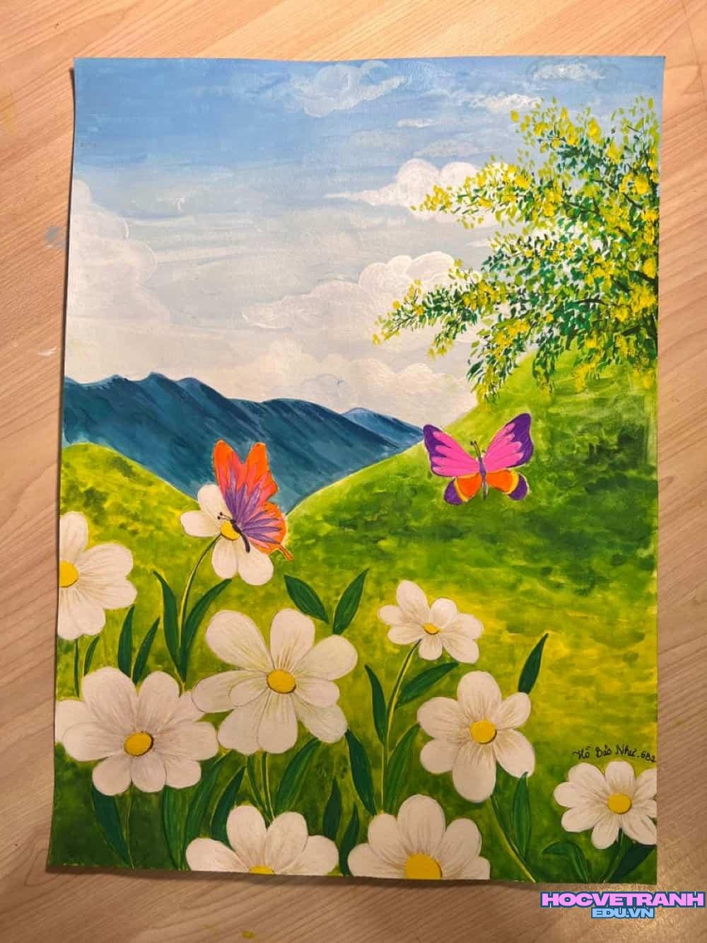 Bìa sách vẽ tay tranh