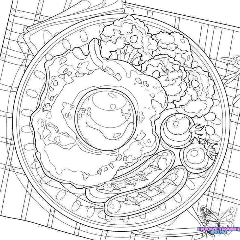 Tranh tô màu cái đĩa