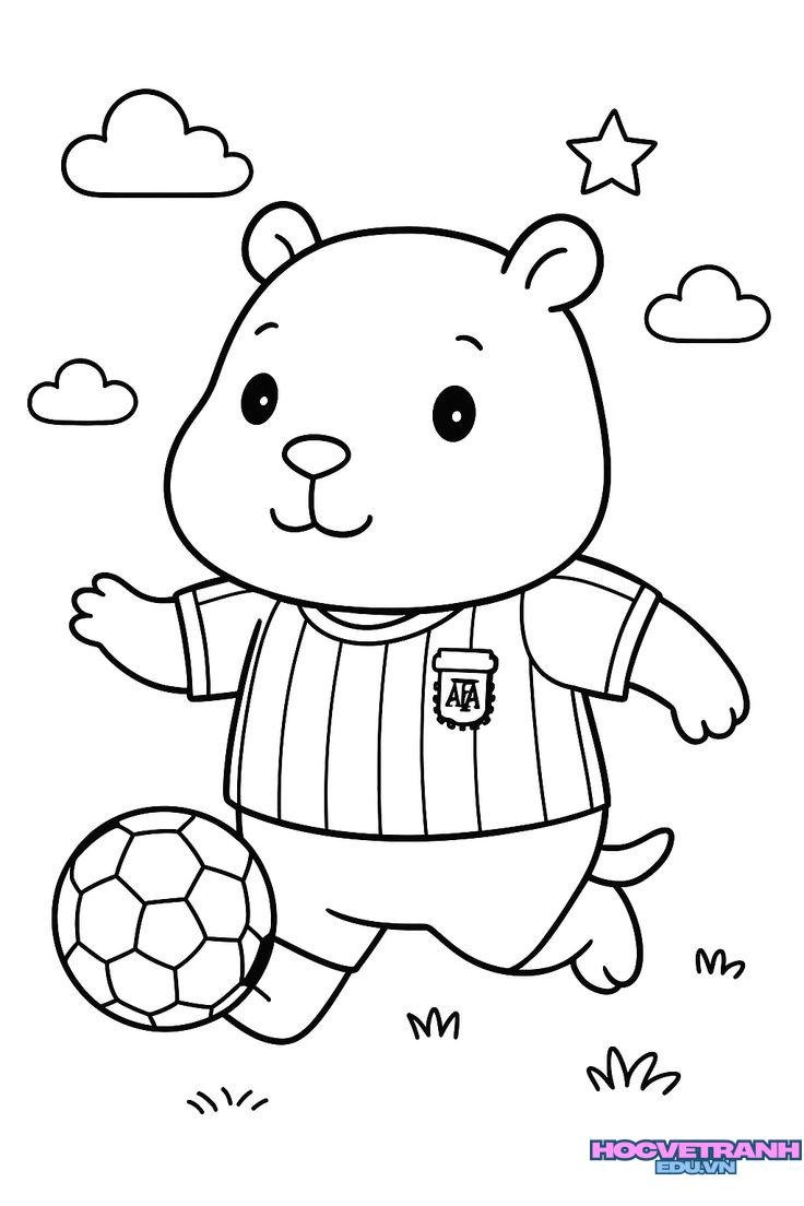 Tranh tô màu capybara vui nhộn