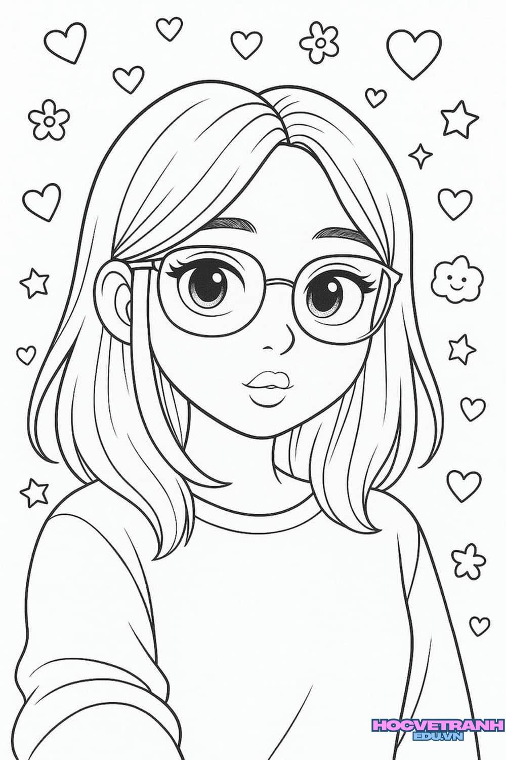 Tranh tô màu cây thông đơn giản