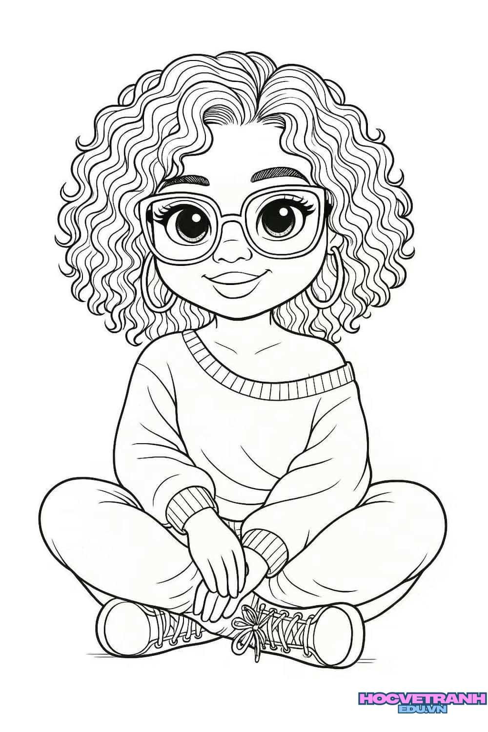 Tranh tô màu cây thông lung linh