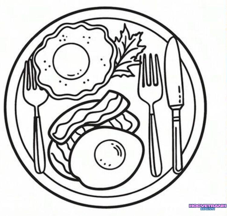 Tranh tô màu đĩa đáng yêu