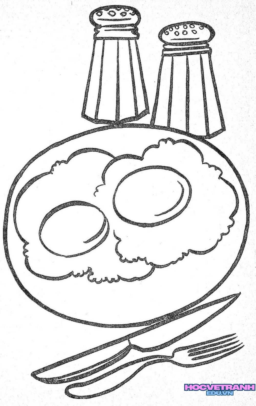Tranh tô màu đĩa đơn giản