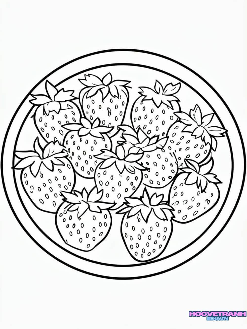 Tranh tô màu đĩa nhỏ xinh