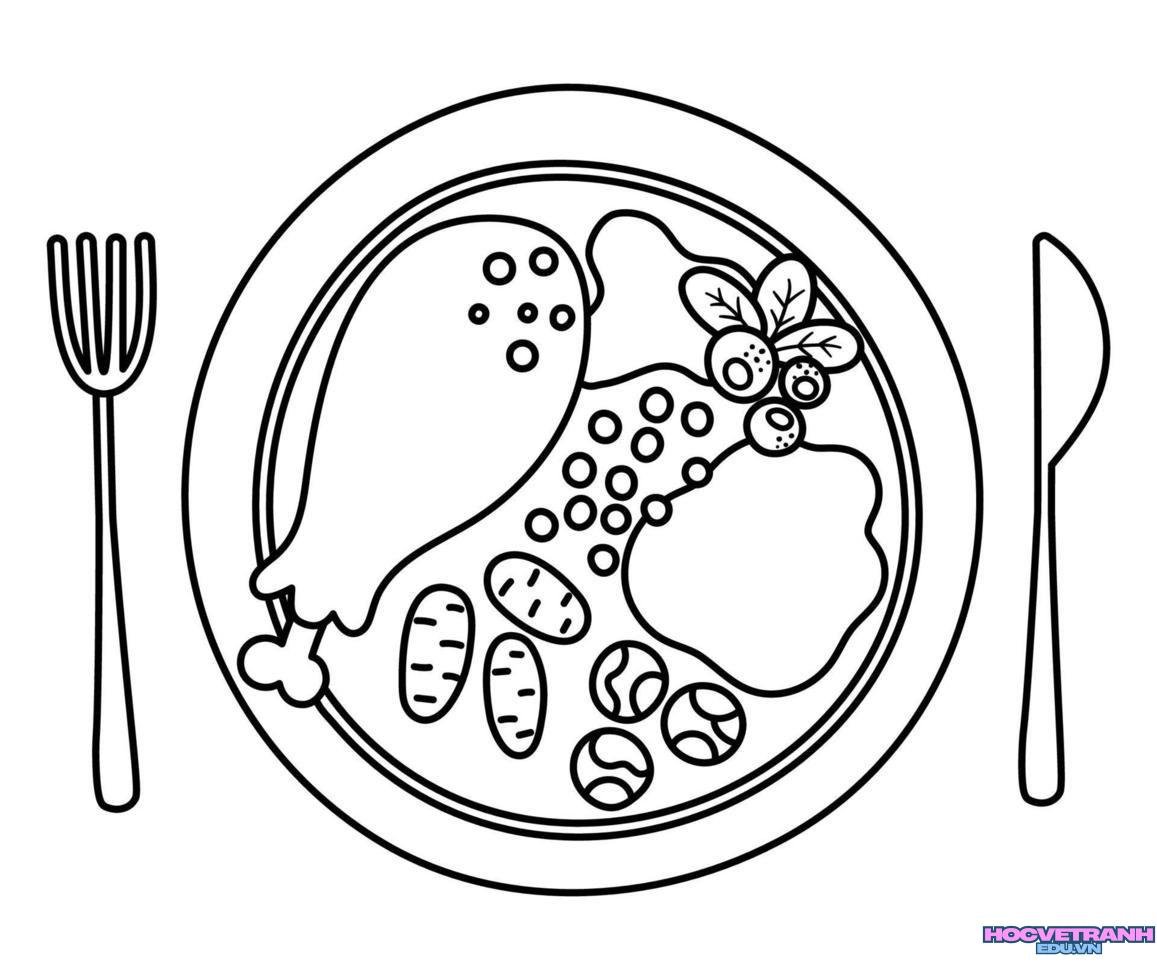 Tranh tô màu đĩa trang trí