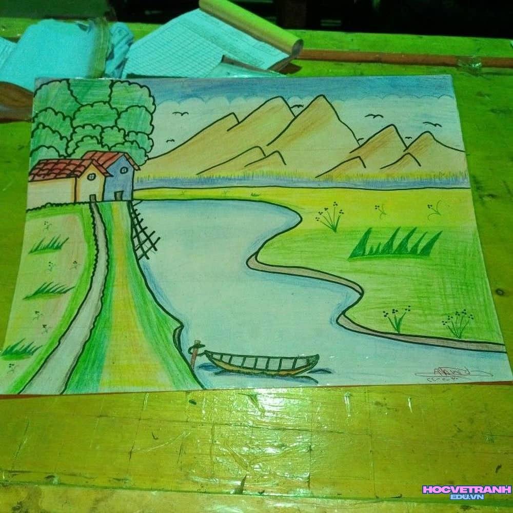 Tranh vẽ phong cảnh quê
