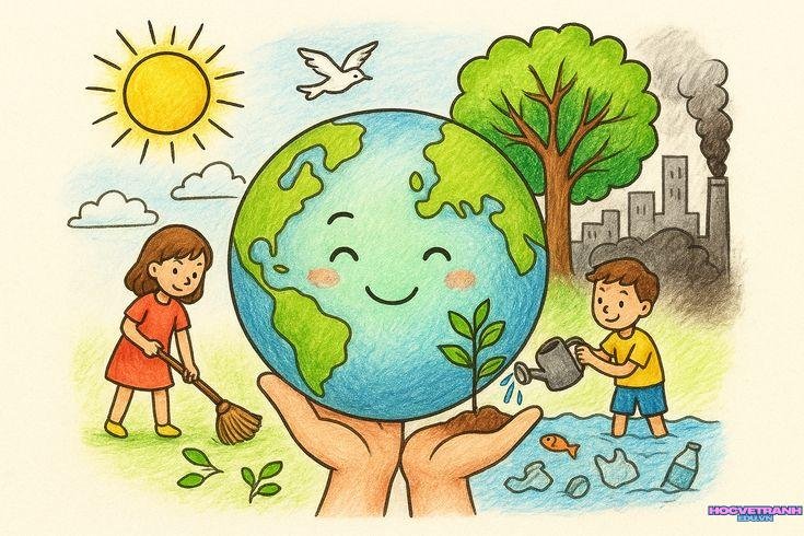 Tranh vẽ vì trái đất