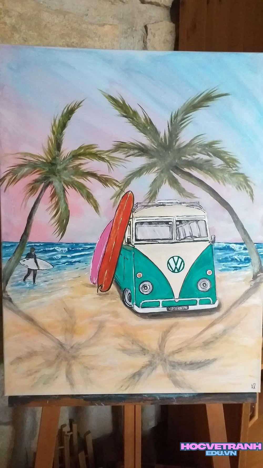 Tranh vẽ xe ô tô