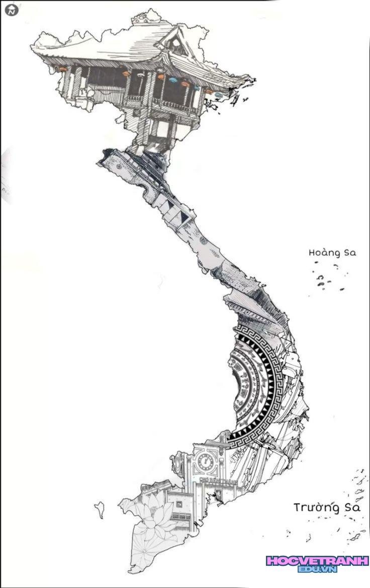 Vẽ bản đồ Việt Nam liền