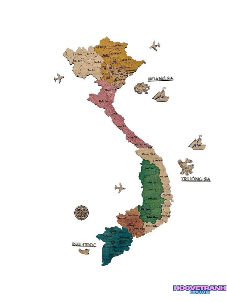 Vẽ bản đồ Việt Nam quê