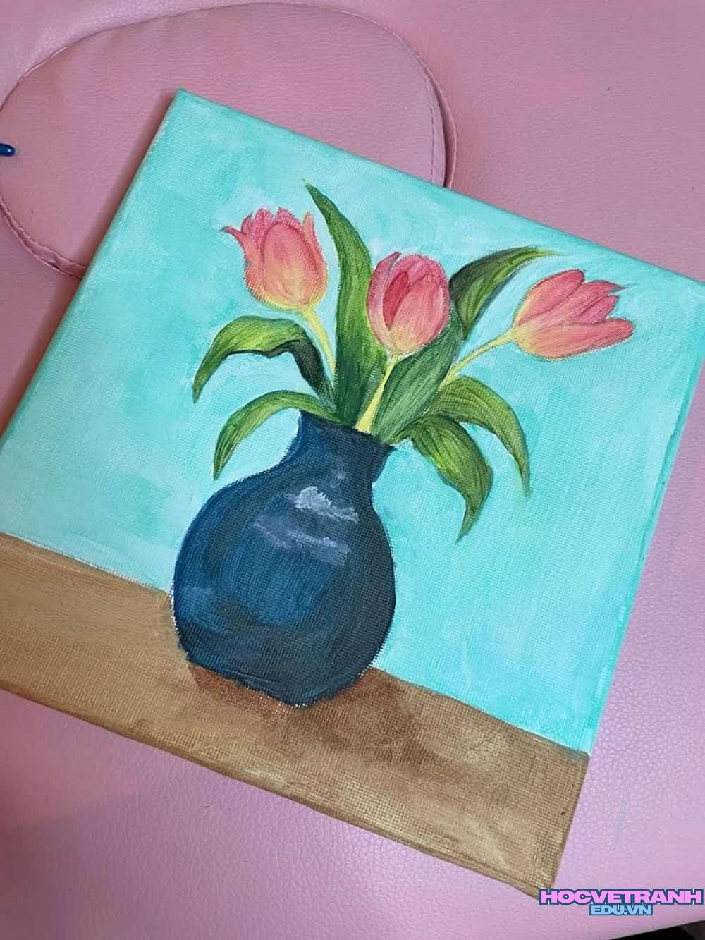 Vẽ bình hoa đơn giản