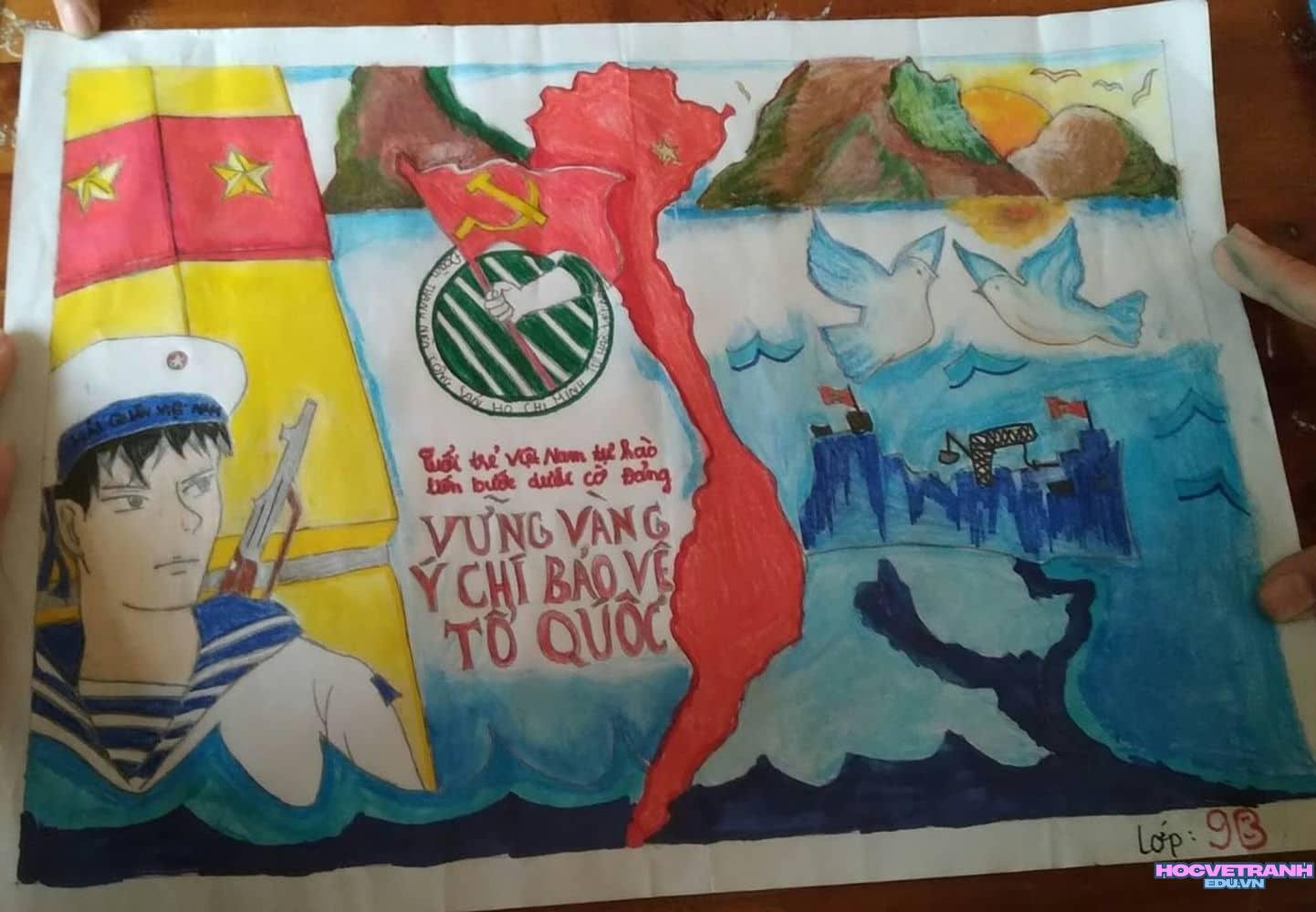 Vẽ cảnh biển đảo đẹp