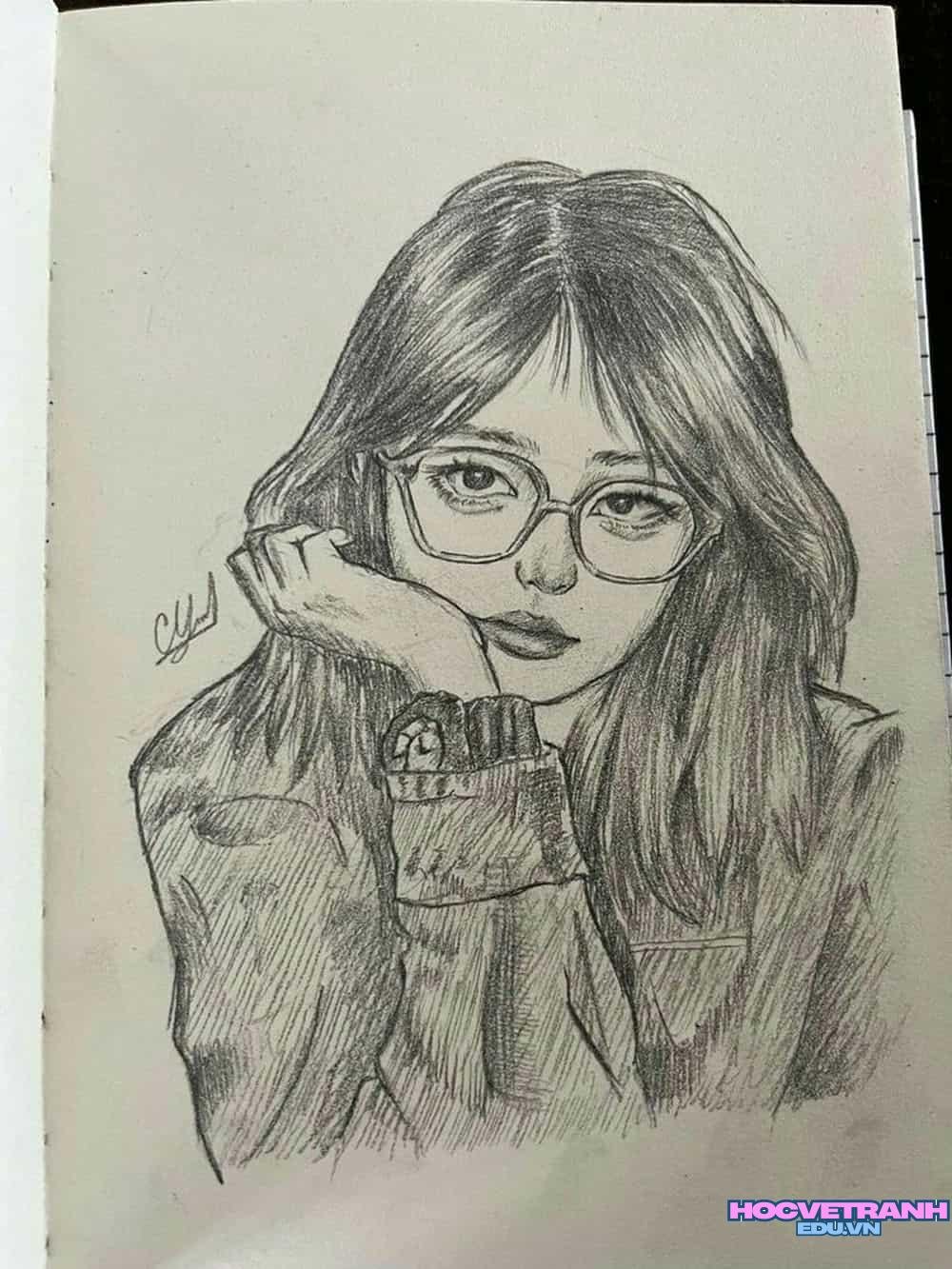 Vẽ chân dung cô gái