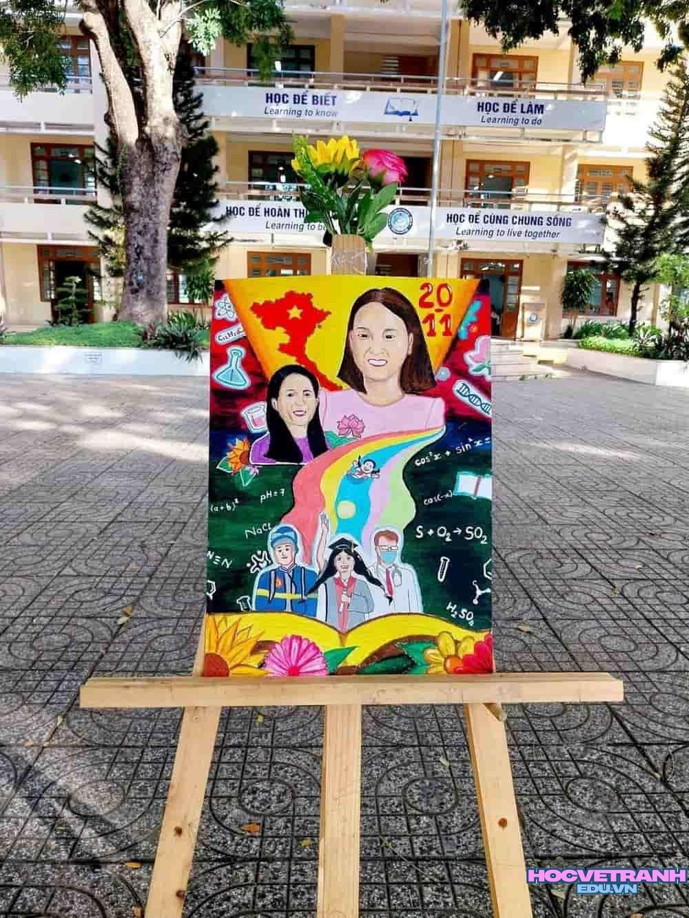 Vẽ tranh 20 11 lớp