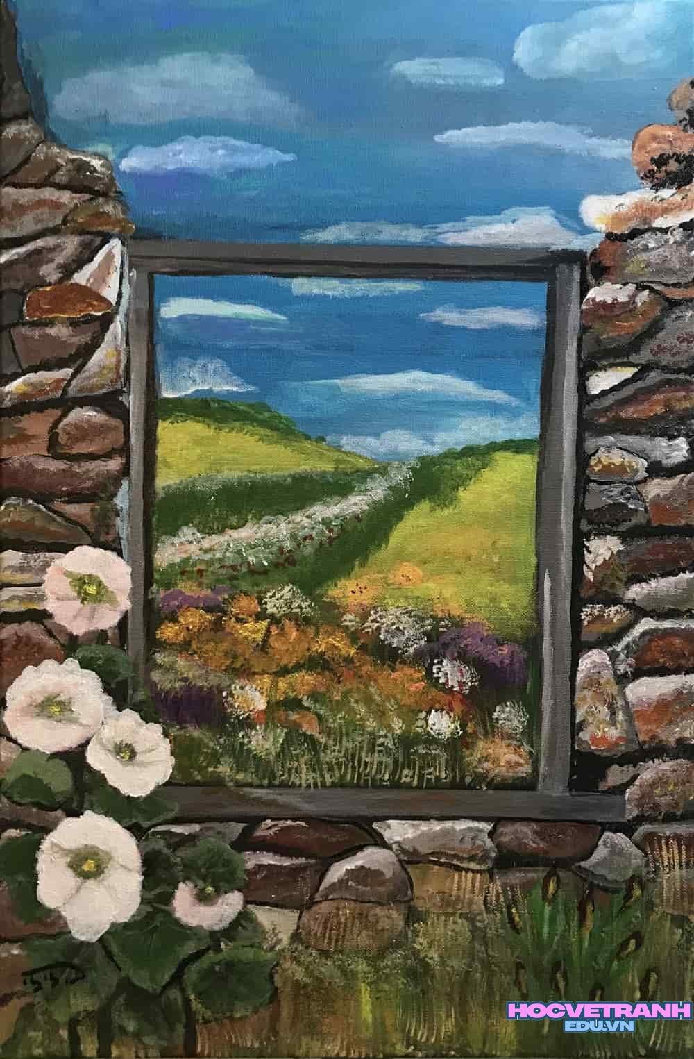 Vẽ tranh 3d ngôi nhà