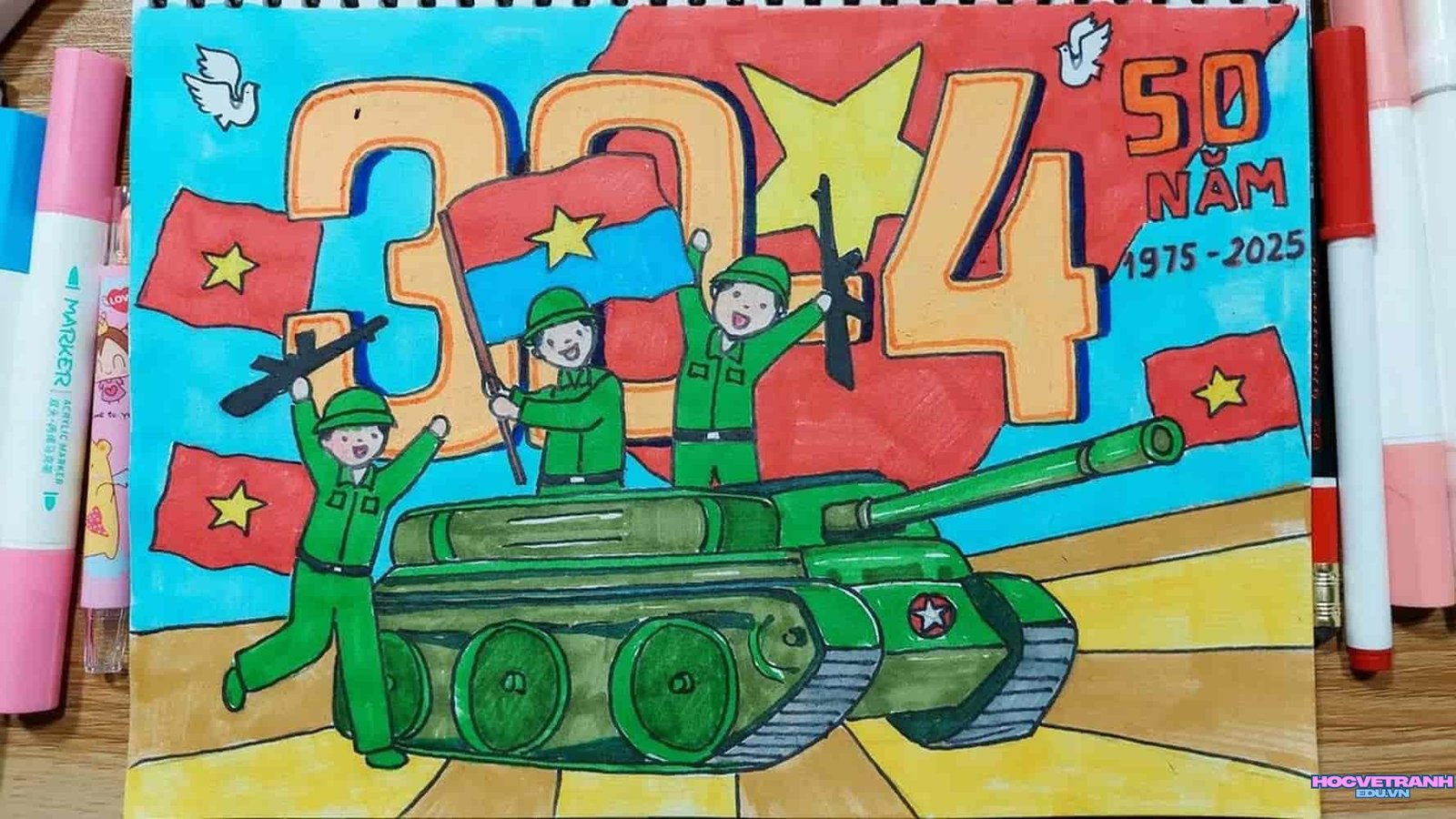 Vẽ tranh Điện Biên Phủ