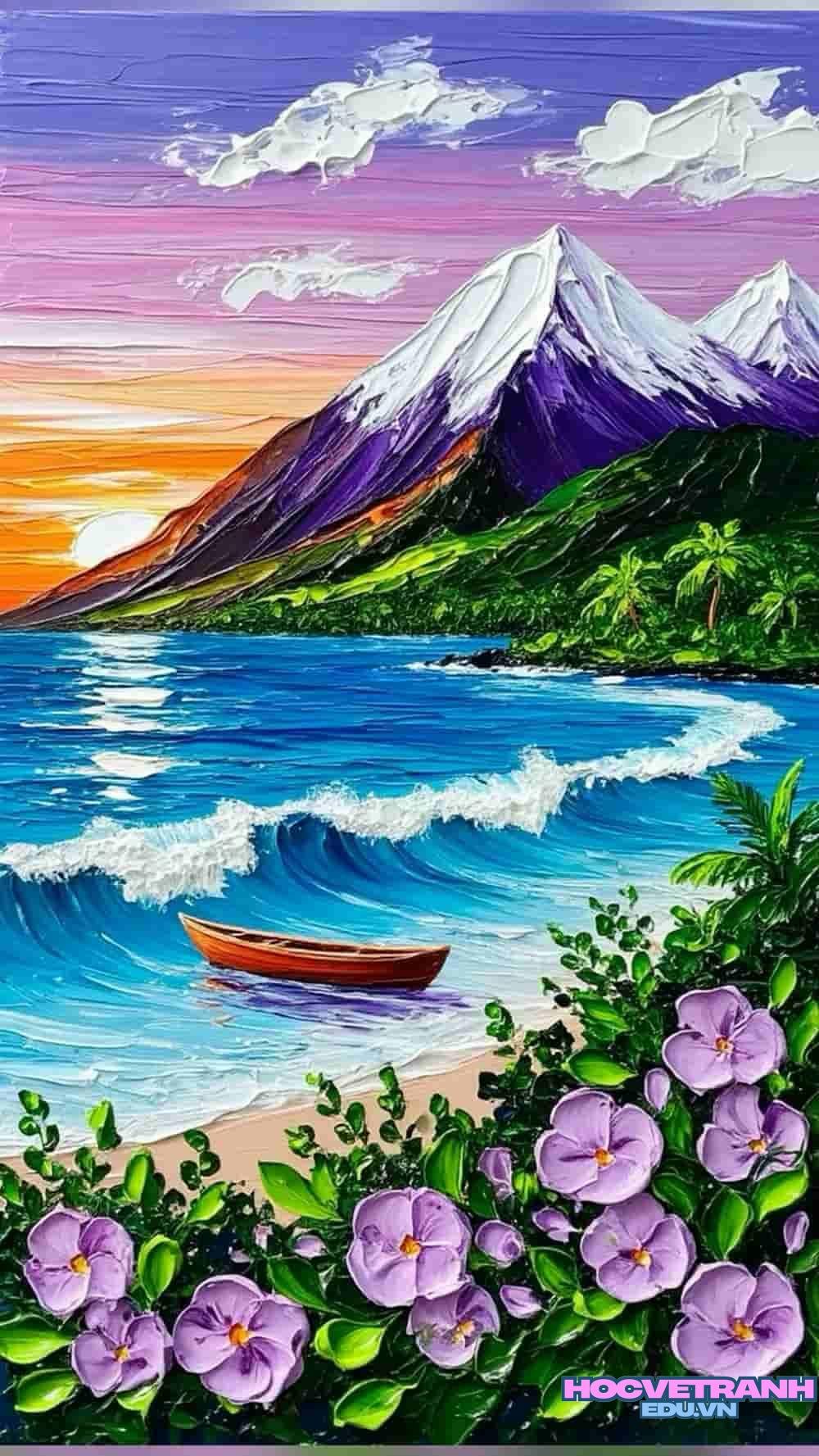 Vẽ tranh acrylic màu sắc