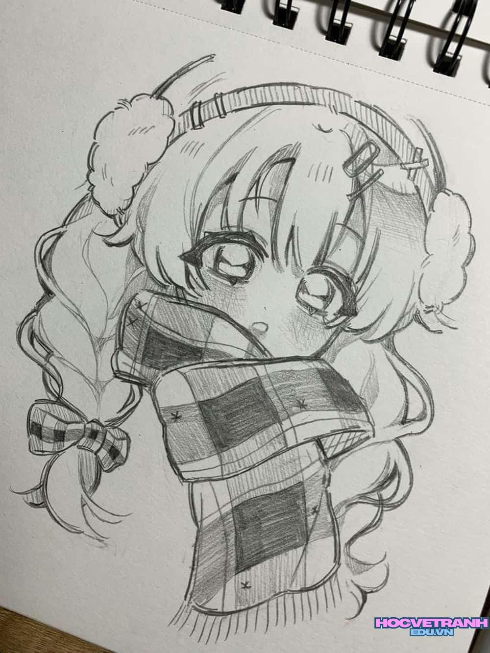 Vẽ tranh anime chibi xinh