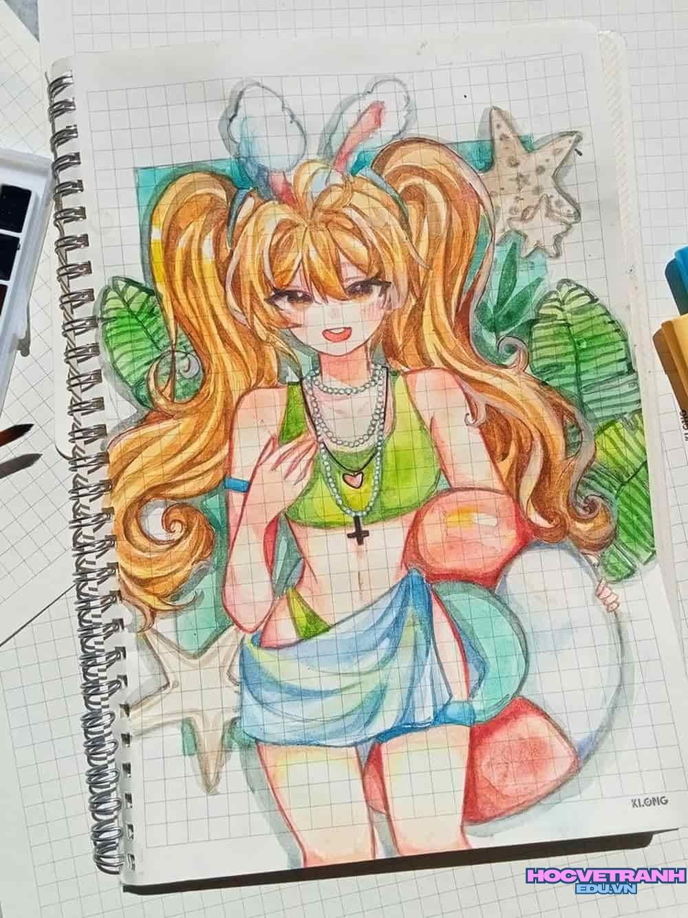 Vẽ tranh anime tình yêu