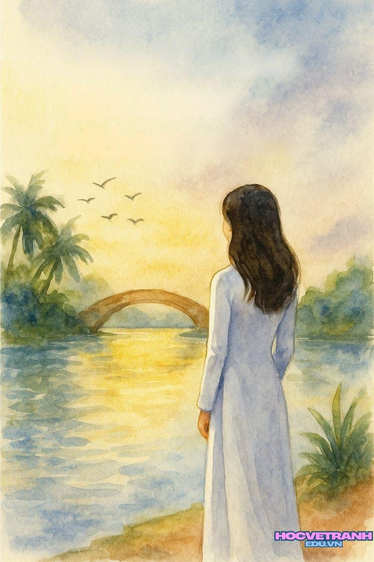 Vẽ tranh áo dài lễ