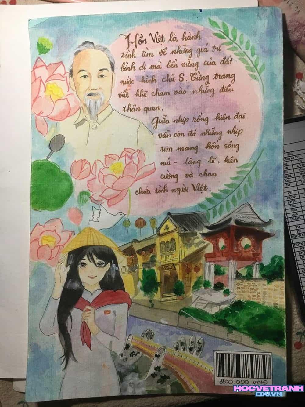 Vẽ tranh bác hồ nhớ