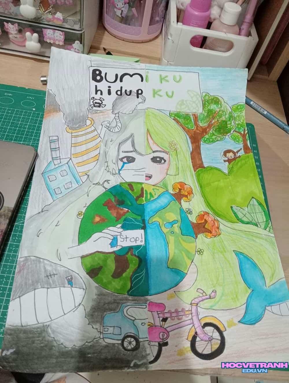 Vẽ tranh biến đổi khí