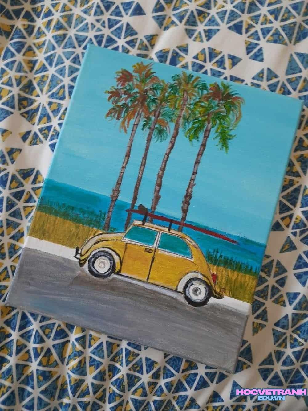 Vẽ tranh chiếc ô tô