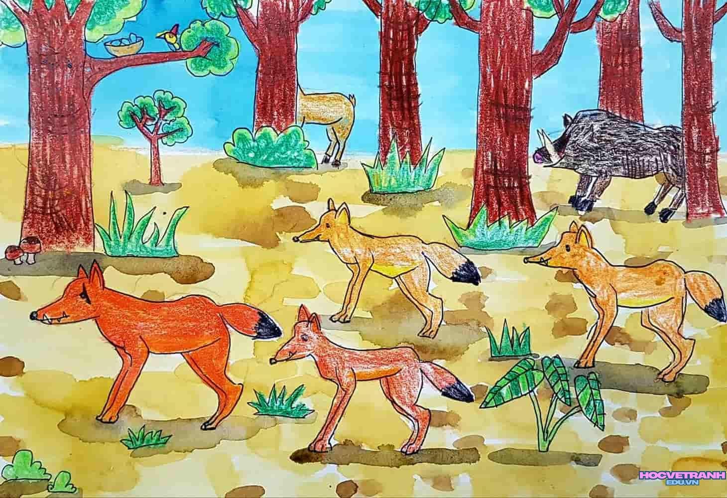 Vẽ tranh cứu thú rừng