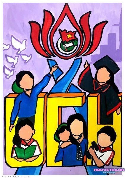 Vẽ tranh đoàn thanh niên