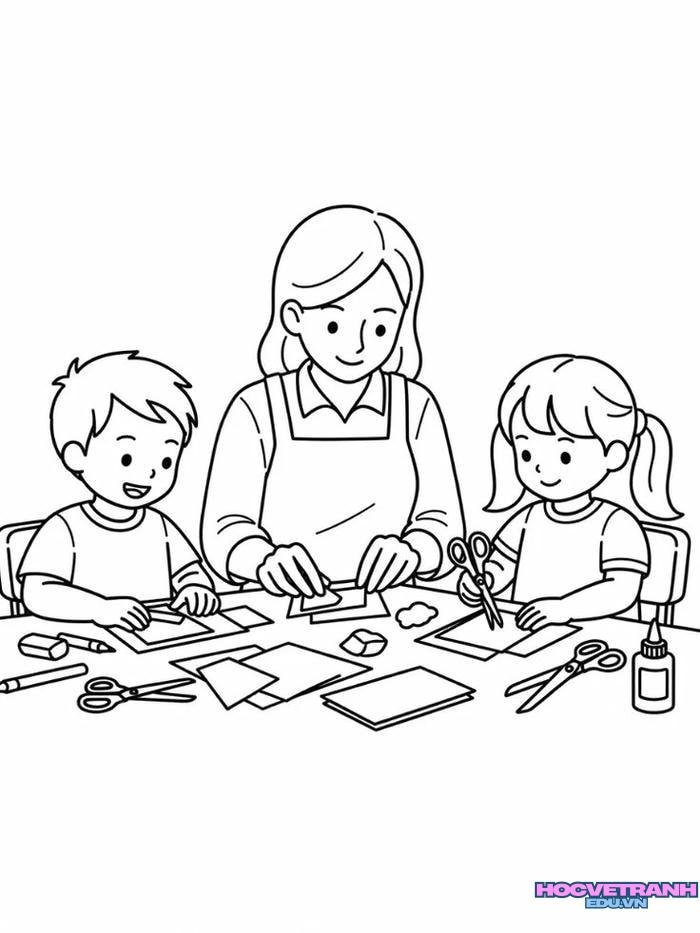 ảnh tranh tô màu 20 11 teacher day cực đẹp