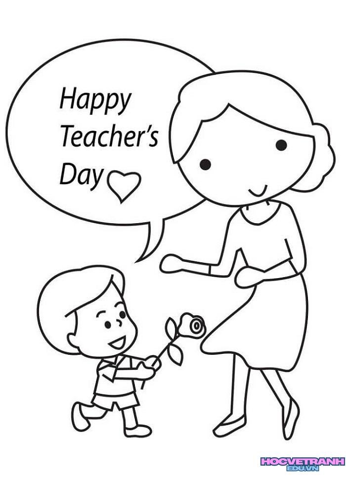 ảnh tranh tô màu 20 11 teacher day ý nghĩa nhất