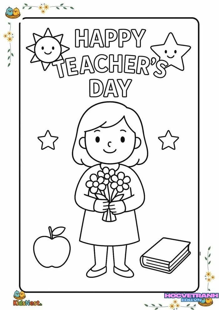 ảnh tranh tô màu 20 11 teacher day