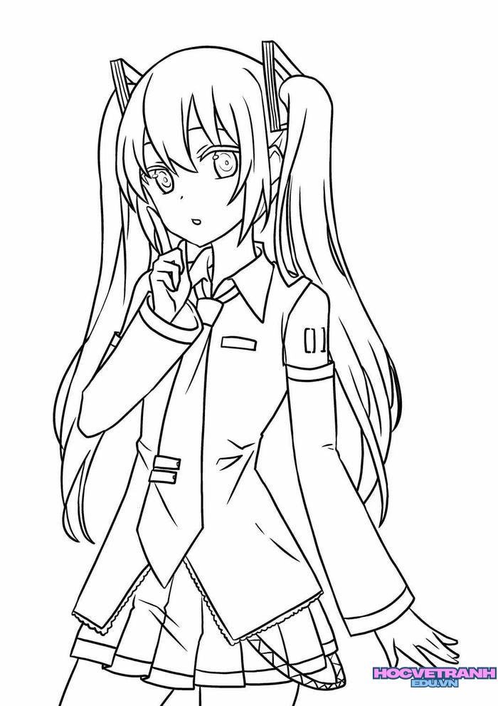 ảnh tranh tô màu anime đẹp