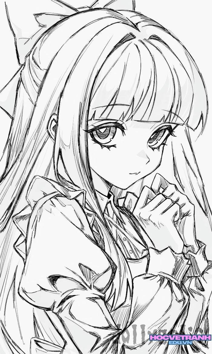 ảnh tranh tô màu anime ngầu