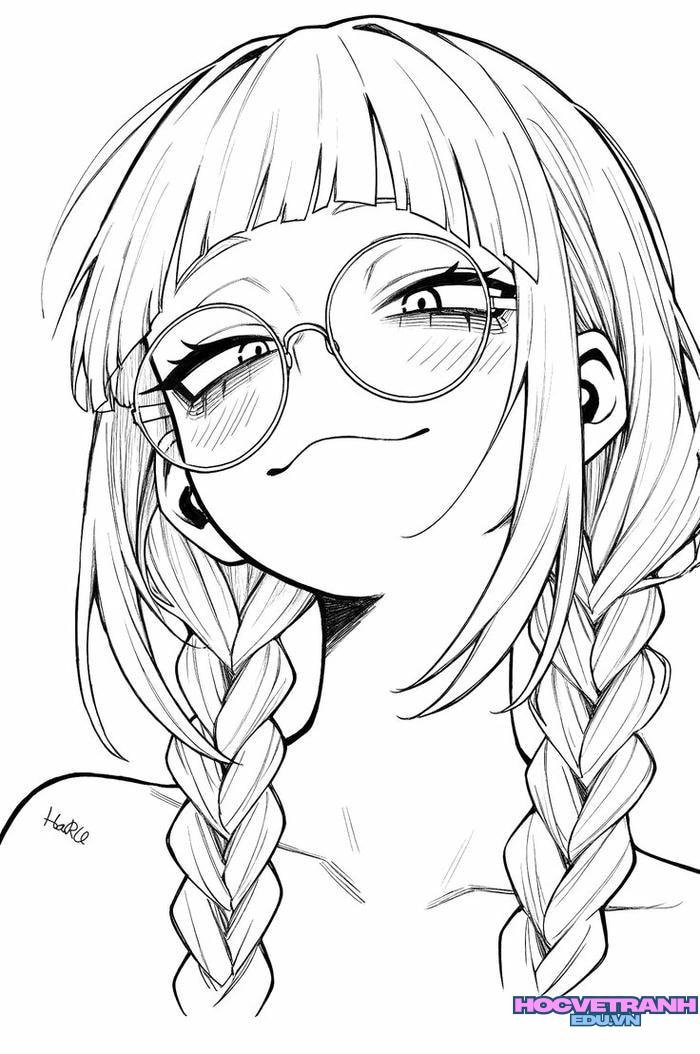 ảnh tranh tô màu anime xinh nhất