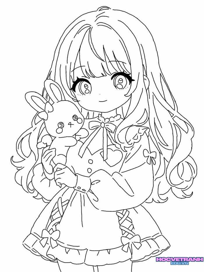 ảnh tranh tô màu anime