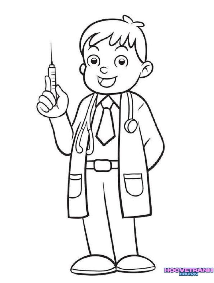 ảnh tranh tô màu bác sĩ đẹp nhất