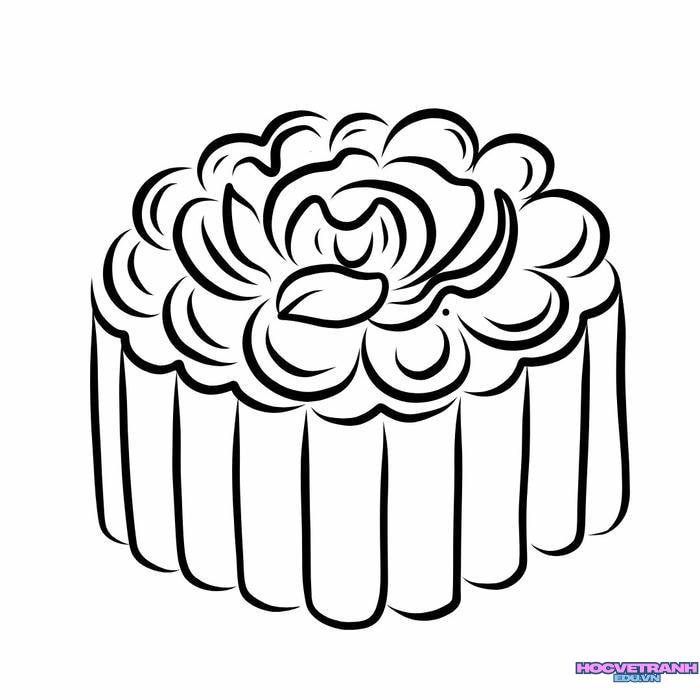 ảnh tranh tô màu bánh trung thu