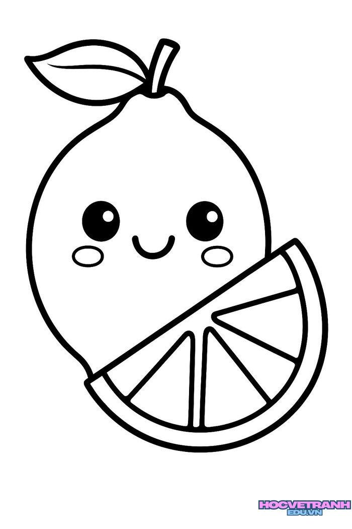 ảnh tranh tô màu các loại quả đẹp