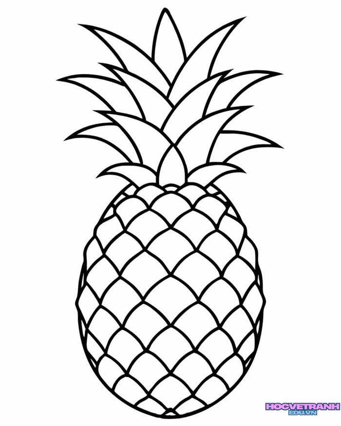 ảnh tranh tô màu các loại quả xinh
