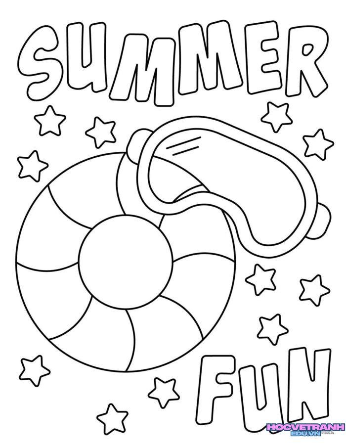 ảnh tranh tô màu các mùa trong năm cực xinh