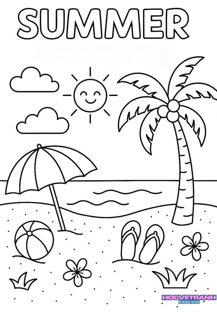 ảnh tranh tô màu các mùa trong năm