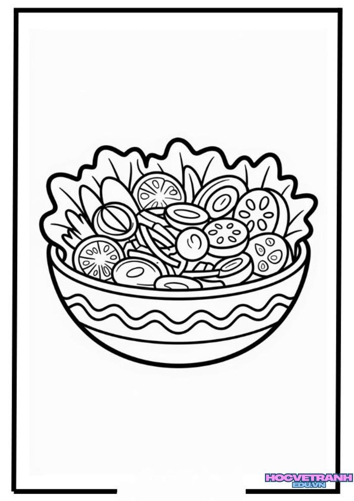 ảnh tranh tô màu các nhóm thực phẩm cho bé dễ thuơng nhất