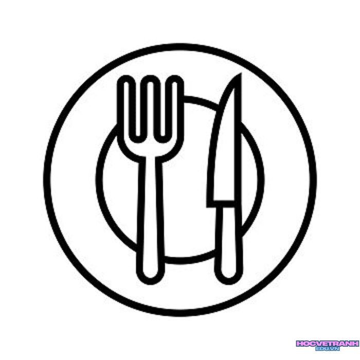 ảnh tranh tô màu cái đĩa cực cute