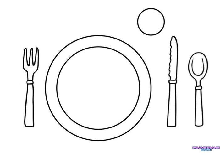 ảnh tranh tô màu cái đĩa cực xinh