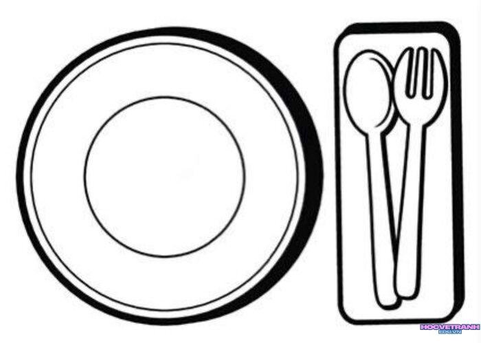 ảnh tranh tô màu cái đĩa cute nhất