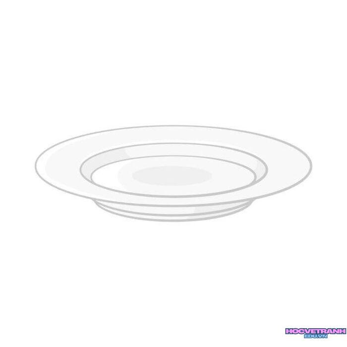 ảnh tranh tô màu cái đĩa cute xinh