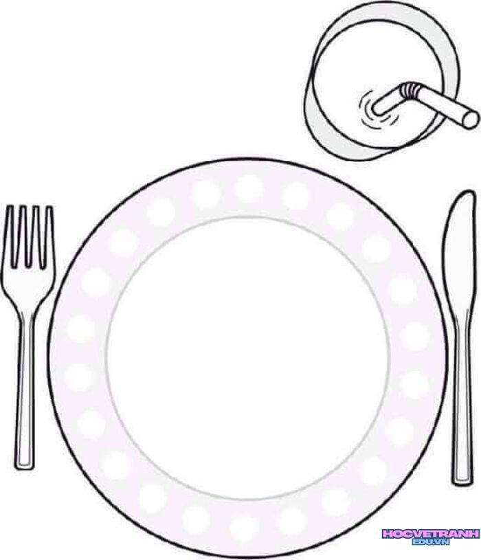 ảnh tranh tô màu cái đĩa đẹp nhất