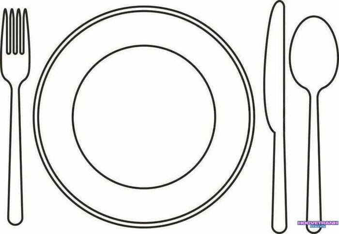 ảnh tranh tô màu cái đĩa siêu đẹp