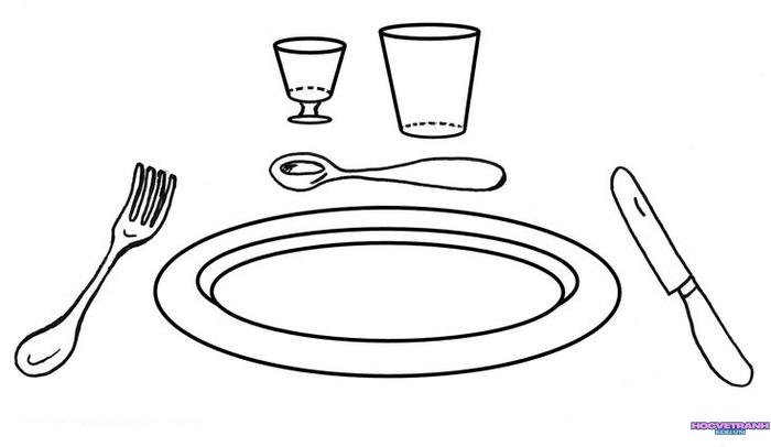 ảnh tranh tô màu cái đĩa siêu xinh